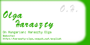 olga haraszty business card